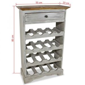 SUP774791 Casier à Vin - Casier à bouteille Meuble Range Bouteille - Etagère de rangement Bois massif de récupération 55 x 23 x 85