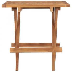 Table de jardin pliante - CLOUD - 50x50x50 cm - Bois de teck solide C724