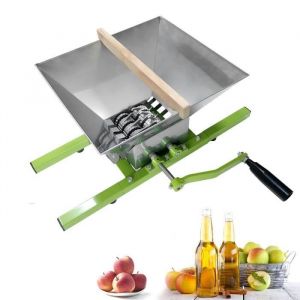XMTECH 7L Moulin à fruits Broyeur à Fruits Presse à fruits Manuel avec manivelle en Acier Inoxydable pour Moulin à Baies de Pomme