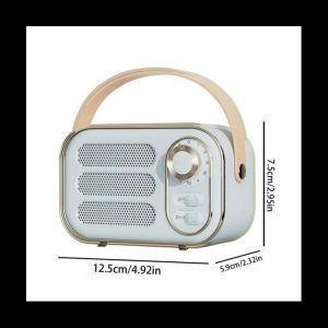 Retro Speaker 360 Stereo Effect Bluetooth Mini Speaker Vintage Radio Home Decor Sound Box pour Outdoor