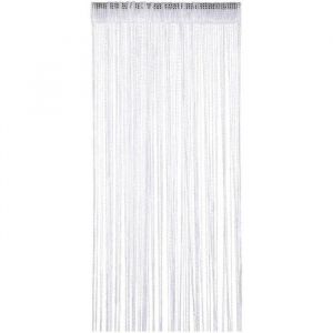 DRE-Rideau de Porte Anti Mouches 90x200 cm Fil Blanc Paillet&eacute; S&eacute;paration de Pi&egrave;ce D&eacute;coration &Eacute;l&eacute;gante et Pratique