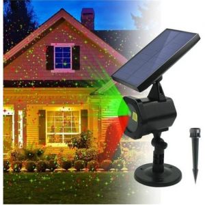 Lumières de Noël - DAXGD - Projecteur laser LED extérieur - Solaire - Imperméable - Rouge et vert