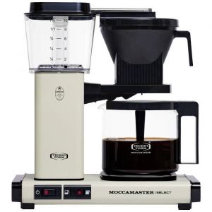 Cafetière - Moccamaster - KBG Select - Blanc - 10 tasses - Verseuse en verre