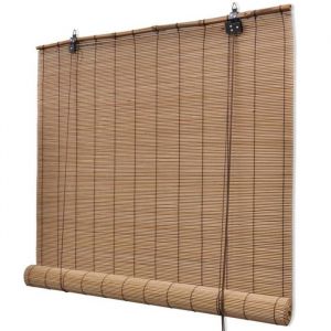 Store enrouleur bambou brun 100x160 cm fen&ecirc;tre r Store roulant Bambou Marron 100x160 cm 47288