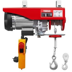 Palan électrique 1200W Surcharge Ascenseur Treuil électrique 220V Suspension Simple et Double300KG/600KG6 m/min 12 m/min