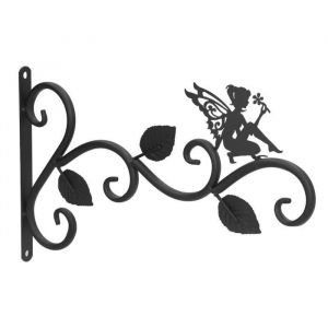 DBA Support de plantes suspendues Crochet de jardini&egrave;re murale en fer forg&eacute; Suspension de pots de fleurs pour salon Balcon DA007