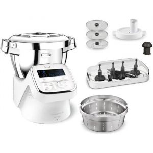 Robot cuiseur MOULINEX i-Companion XL - Bol acier 3.5 L - 12 programmes - 6 accessoires - D&eacute;coupe l&eacute;gume