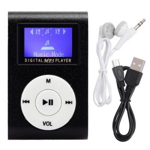 SALUTUYA Mini MP3 écran LCD SALUTUYA Lecteur MP3 portable 0.8 Pouces Mini lecteur de musique MP3 portable écran LCD mini clip MP3
