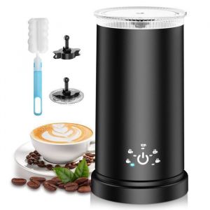 Mousseur &agrave; lait &eacute;lectrique automatique 5 en 1 350 ml Chauffe-lait &eacute;lectrique 600 W Fonctionnement silencieux avec 2 fouets