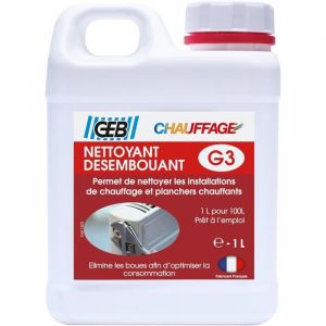 Nettoyant D&eacute;sembouant G3 GEB - 1 Litre pour Chauffage et Planchers Chauffants