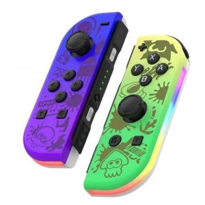 Lot de 2 manettes de jeu sans fil Joy-Con pour Nintendo Switch Splatoon 3 OLED multicolore MANETTE JEUX JEU JEU VIDEO CONSOLE RETRO