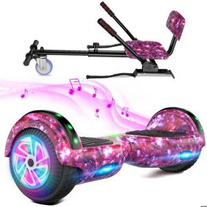Hoverkart VioletHoverboard 6.5 Bluetooth Pour EnfantSISIGAD Scooter LED - Karting Ajustable
