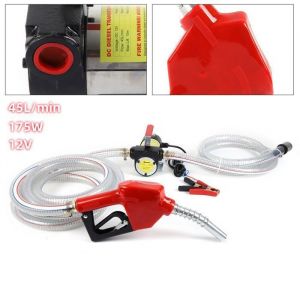 Pompe Diesel - Kit de Pompe &agrave; Mazout Auto-Amor&ccedil;ante 45L/min 12V 175W - Pompe &agrave; Huile Automatique Universelle avec Tuyau