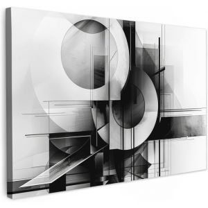 Impression sur Toile Decoration Murale Peinture 60x80 cm DIY cadre Tableaux Decoratifs Muraux Déco Abstrait Moderne - Noir Et Blanc