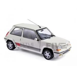 Voiture Miniature de Collection - NOREV - RENAULT 5 GT Turbo Phase 2 - 1989 - Blanc Panda - 1/18
