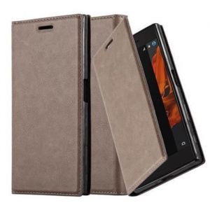 Coque pour Sony Xperia X COMPACT Housse en MARRON CAF&Eacute; Etui Case Cover Protection Portefeuille Wallet