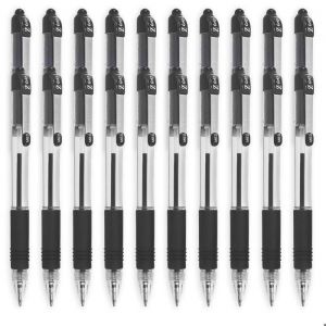 Stylo à bille rétractable Zebra Z-Grip - Paquet économique de 20 - Noire