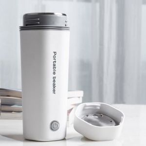 3 en 1 Bouilloire électrique de voyage 400 ml Mini tasse chauffante portable 220V 300 W Mini thermos en acier inoxydable 304 -