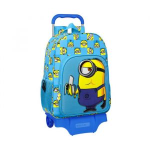 Cartable à roulettes Minions Minionstatic Bleu (33 x 42 x 14 cm)