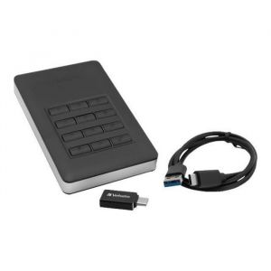 Disque dur externe sécurisé HDD Store n Go avec accès par clavier - VERBATIM - 1 To - USB 3.1 Gen 1