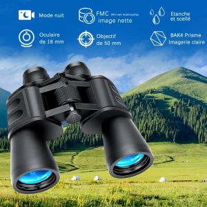 Jumelles Professionnelles - JINZDASU - 20x50 HD - Vision de Nuit - Poids 850g - Garantie 2 ans