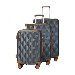 Texier - Set de 3 valises 35 70 et 108L anthracite TR