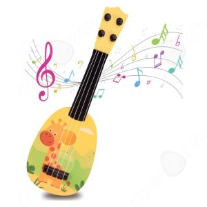 C Ukul&eacute;l&eacute; 36x12cm ukul&eacute;l&eacute; enfant jouet &eacute;ducatif de joli motif de girafe avec 4 cordes r&eacute;glables d&eacute;velopper lint&eacute;r&ecirc;t pour la