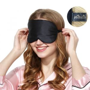 Masque de Sommeil Masque de Nuit Soie 100% Soie Naturelle Occultant Ultra-Douce Masque de Voyage Masque de Yeux Sommeil Masque