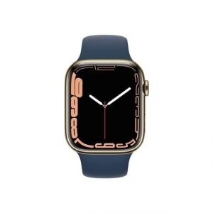 Apple Watch Series 7 GPS + Cellulaire - 45mm - Bo&icirc;tier acier inoxidable Or - Bracelet Sport (2022) - Reconditionn&eacute; - Excellent &eacute;tat