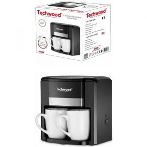 Cafetière électrique - Duo - 2 Tasses - Céramique - Filtre permanent - 500W noir