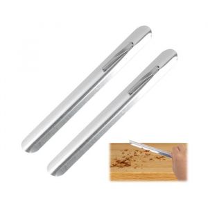 2 Pièces Ramasse Miettes de Table INOX Courbé Ramasse Miettes pour Nettoyer Facilement Votre Nappe Pratique Ramasse-Miettes de