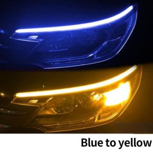 2pcs 30CM - Bande lumineuse Led imperm&eacute;able pour phare de voiture clignotant Flexible feu de jour DRL 12V