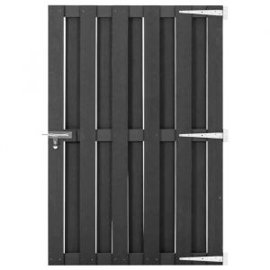 Portillon - VIDAXL - 49085 - WPC - 100x150 cm - Gris - Battant
