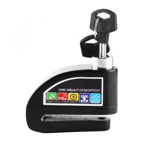 Bloc Disque Alarme Antivol Moto Bloque Disque Scooter Lock Alarme Antivol V&eacute;lo Noir