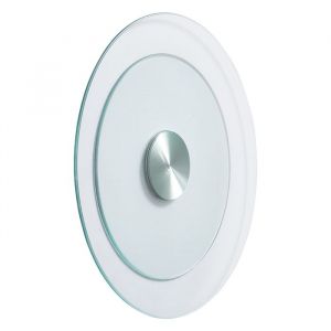 Plateau Tournant Rond pour Table-Duoku-510 mm-Plateau de Service Rotatif &agrave; 360&deg;-Centre Table &agrave; Manger en Verre Tremp&eacute; Transparent