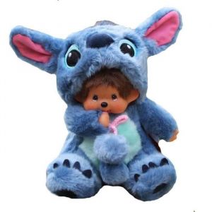 Peluche - KIKI - Monchhichi - Costume Stitch - 20 cm - Mixte - 3 ans et plus