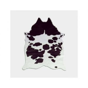 Tapis peau de b&ecirc;te - Imitation vache Holstein - Noir et blanc - 150 x 210 cm