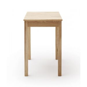 Table de salle à manger en bois hêtre massif huilé coloris chêne sauvage - longueur 50 x hauteur 76 x profondeur 70 cm