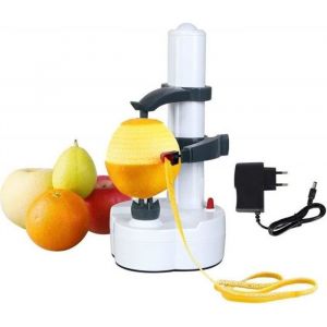 Éplucheur Electrique avec AdaptateurMultifonction Cuisine Automatique Épluche pour Pommes de TerreFruits et Légumes-Blanc