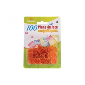Sachet de 100 pions magnetiques de loto Jaune
