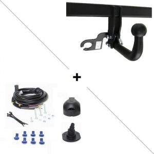 Attelage Renault Kangoo avec pare-chocs d&eacute;flecteur (02/08-04/13) Col de cygne + faisceau universel 7 broches - GDW