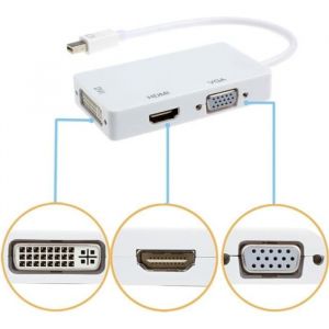 DisplayPort Thunderbolt vers DVI VGA HDMI Adaptateur 3 en 1 pour MacBook iMac Lin * 941