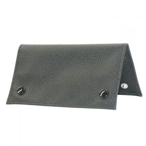 Blague &agrave; tabac - Rangement en simili cuir - Noir