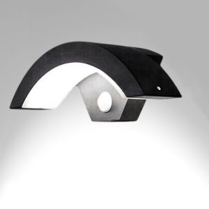 Applique Murale avec Détecteur de Mouvement - pour intérieur/Extérieur - Luminaire Murale Courbée Etanche IP65 LED 18W Blanc