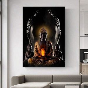 Bouddha Mur Art Mural Impressions Sur Toile Bouddha Art Peintures Sur Le Mur Toile Affiches Décoration Murale Sans Cadre 60X90CM