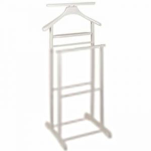Valet de nuit en bois massif coloris blanc Longueur 47 x Profondeur 36 x Hauteur 102 cm