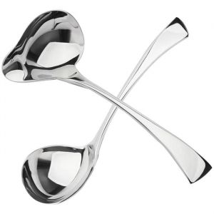 2 PièCes Petite Louche à Sauce Louche à Sauce Louche à Sauce avec Bec Verseur Mini Louche en Acier Inoxydable Passe au