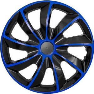 Enjoliveurs de roues 16 4pcs universel bleu-noir QUAD NRM