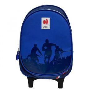 Sac &agrave; dos &agrave; roulettes - F&eacute;d&eacute;ration Fran&ccedil;aise de Rugby - 1 compartiment - Bleu - Enfant - Gar&ccedil;on
