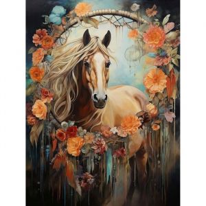 Bimkole 5D DIY Diamond Painting Kits Les chevaux Broderie Diamant Kits De Broderie Au Point De Croix Décor à La Maison 30X40cm